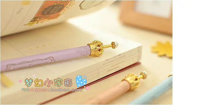 Presente de Papelaria Lote Coréia Coroa Clássica Elegante Princesa Caneta Esferográfica Escritório Papelaria & Material Escolar G014 36 Pçs - 3 36 pçs lote Coréia coroa clássica elegante