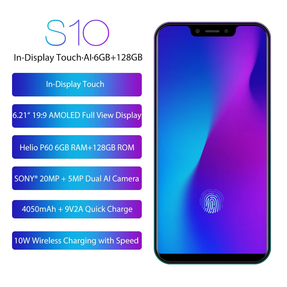 4G LTE LEAGOO S10 6 21 ''Android 8 1 мобильный телефон Оперативная память ГБ Встроенная 128 GB