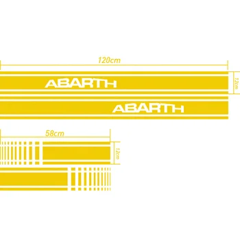

1 Pair Customizable ABARTH Door Stickers Decal Car-Styling For fiat 500 grande punto bravo doblo panda ducato car acces