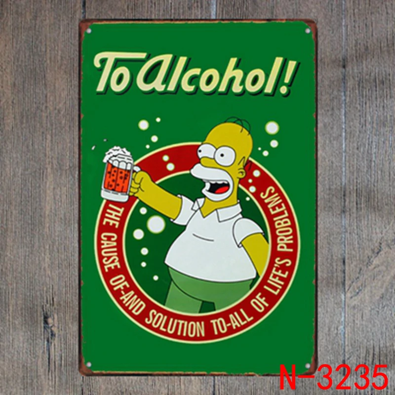Carteles de pintura de hierro de Metal Retro de la vendimia de la firma del cartel de la placa del Bar del Pub del Club de la pared de la vendimia de la decoración del hogar 20*30 cm