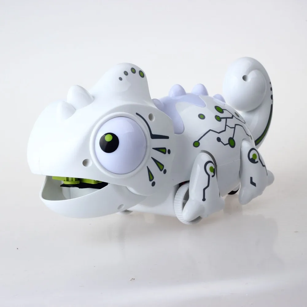 Impulls RC Animal Toys White Chameleon Color Changeable Smart Remote Control 2.4 GHZ Novelty Toy Children Kids Gift Party FSWOB