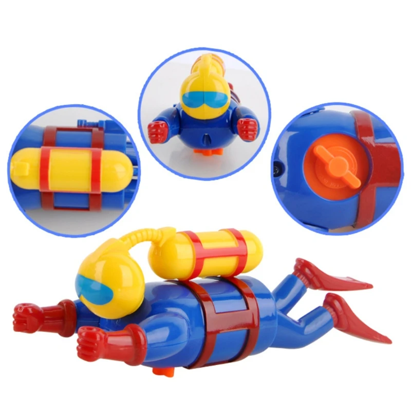 Ванна игрушка для дайвера Пловцы акваланг игрушка для дайвера заводная морская детская игрушка для ванны детская игрушка Моделирование морской ныряльщик для купания ребенка