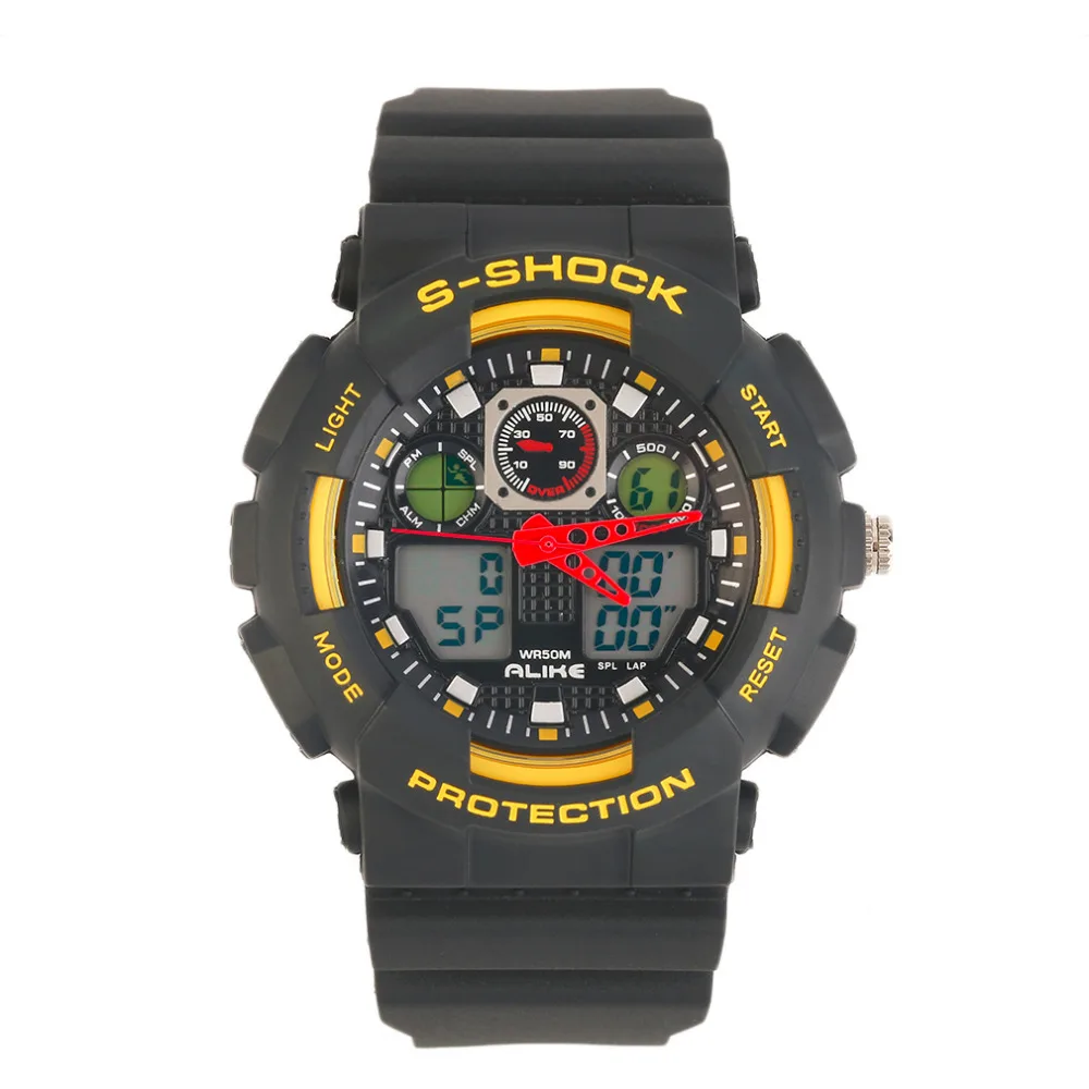 

ALIKE AK1055 Rubber Strap Digital Watch Quartz Analog Watch Wristwatch Top Quality