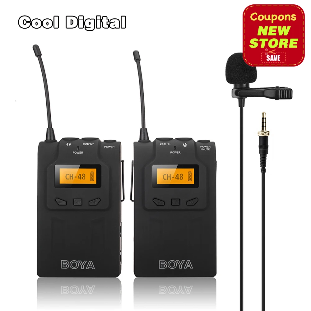بويا BY-WM6 uhf نظام الميكروفون اللاسلكي الاتجاهات lavalier ميكروفون ل المهندس المتفجرات المخترقة للدروع dv dslr