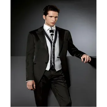 

2018 slim smoking Black Men Suits With Mix And Macth Vest Elegant Bridegroom Wedding mens Formal Prom Suits Jacket+Pants+Vest