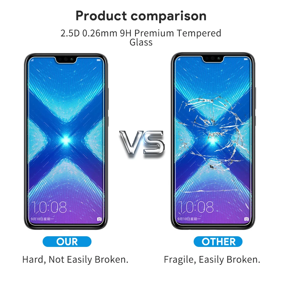 Защита экрана для honor 8 x max lite pro 8lite 8pro c защитное стекло закаленное 9h huawei 8x 8c