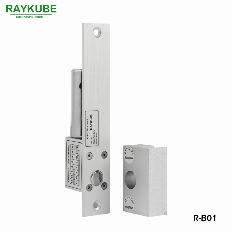 Buy RAYKUBE Glass Door Electric Bolt Lock With Glass Door Clamp For Door Access