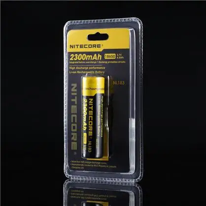 1 шт Nitecore 18650 NL183 2300mAH 3,7 v защищенная PCB литий-ионная аккумуляторная батарея