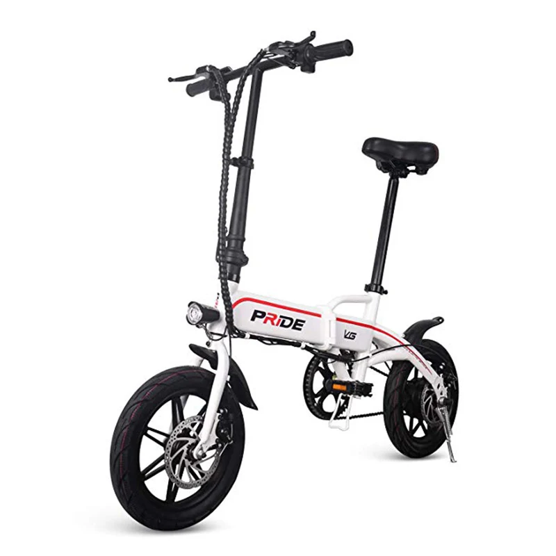 Cheap Mini Ebike 14inch Aluminum Folding Electric Bike 350w Powerful Motor 36v10a Lithium Battery Electric Bicycle Adult City Scooter 16