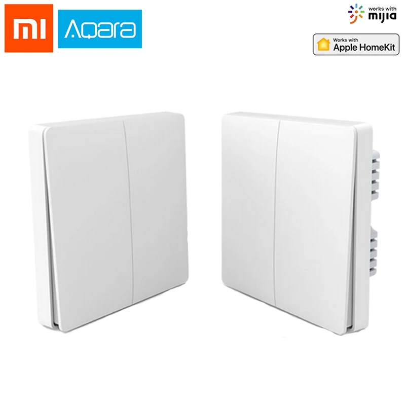 Умный Домашний Светильник Xiaomi Aqara Mijia с одним пожарным проводом ZigBee, беспроводной ключ, настенный выключатель через приложение для смартфона