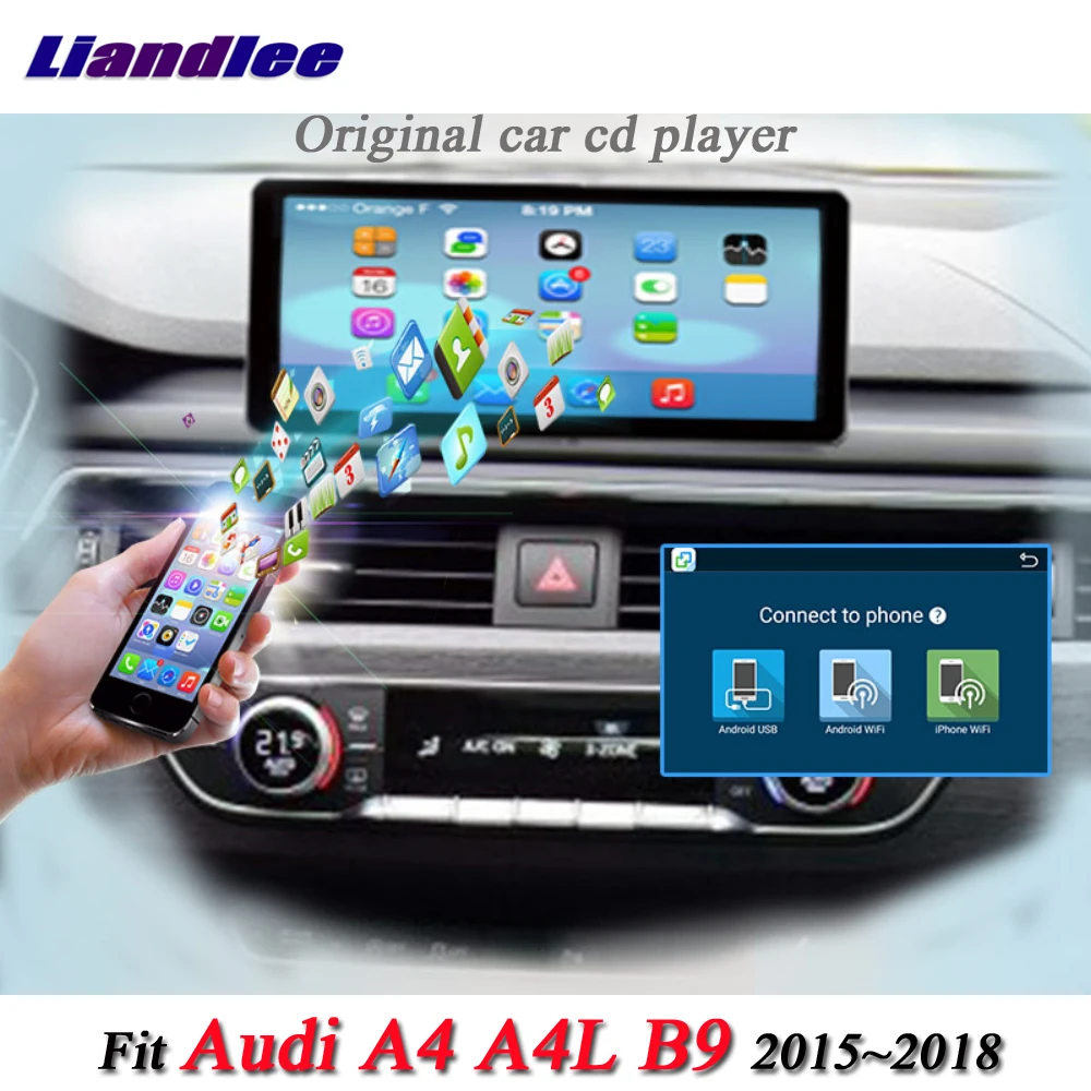 Liandlee автомобильная система Android для Audi A4 A4L B9~ Радио ТВ Carplay Wifi gps Navi навигационный экран Мультимедиа CD DVD Play