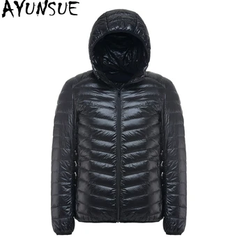 

AYUNSUE Winter Light Duck Down Jacket Men Ultralight Plus Size Coat 5xl 6xl Men Coats Men's Down Jacket Parka Pluma Hombre KJ321