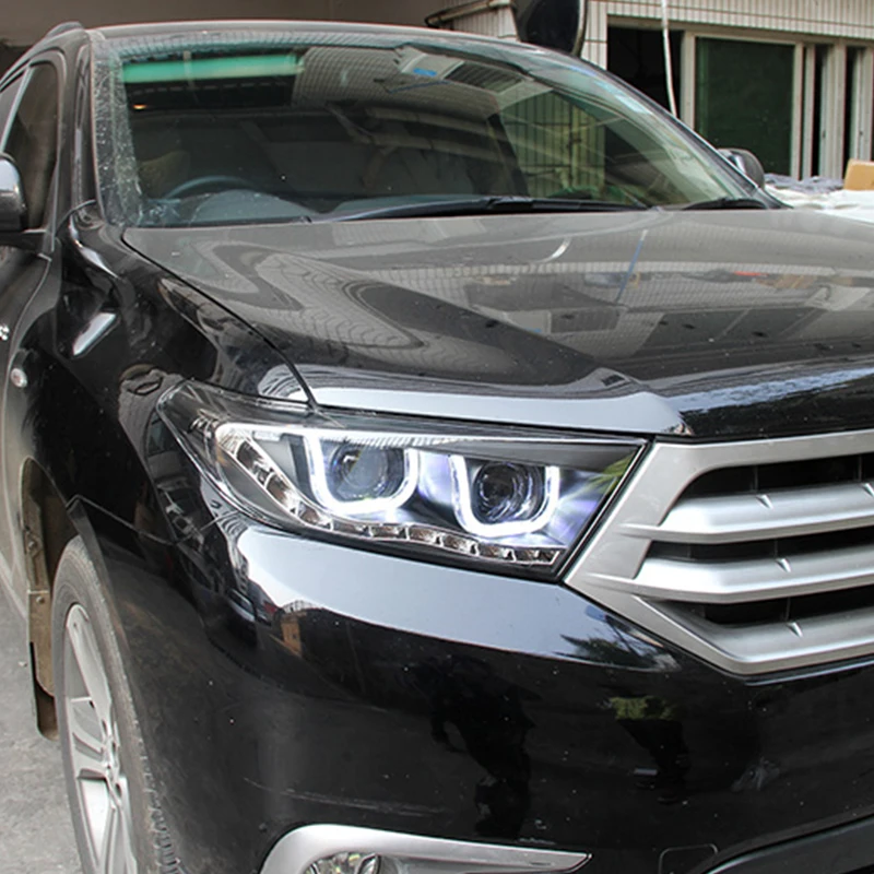 Автомобильный Стайлинг для Toyota Highlander 2012- фары светодиодный фары DRL Объектив двойной луч ксеноновые автомобильные аксессуары