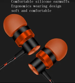 

3.5mm Bass Stereo Wired Earphone In-Ear Sport Metal Earphone for Smartphone for Android Phone Without Microphone Reduce Noise