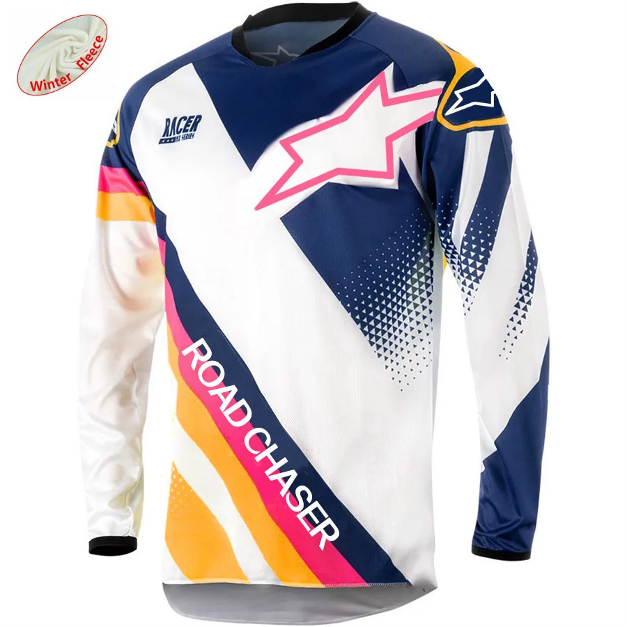 

Winter Thermal Fleece Men Downhill Jerseys Mountain Bike MTB Shirts Off Road DH Motorcycle Jersey Motocross Sportwear Clothing