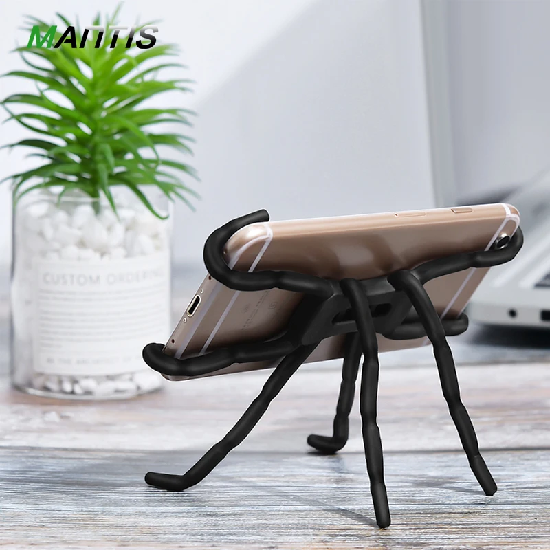 

MANTIS Spider Phone Holder Flexible Fold Mobile Phone Holder Stand Universal Desk Holder Lazy Bracket for Samsung iPhone Huawei