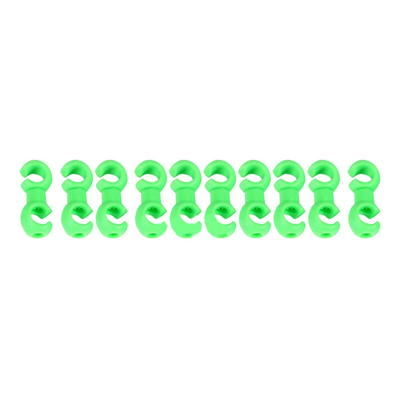Пластиковые s-образные зажимы для крючков вращающийся Велосипедный тормозной кабель аккуратный зажим Органайзер инструмент - Цвет: Green