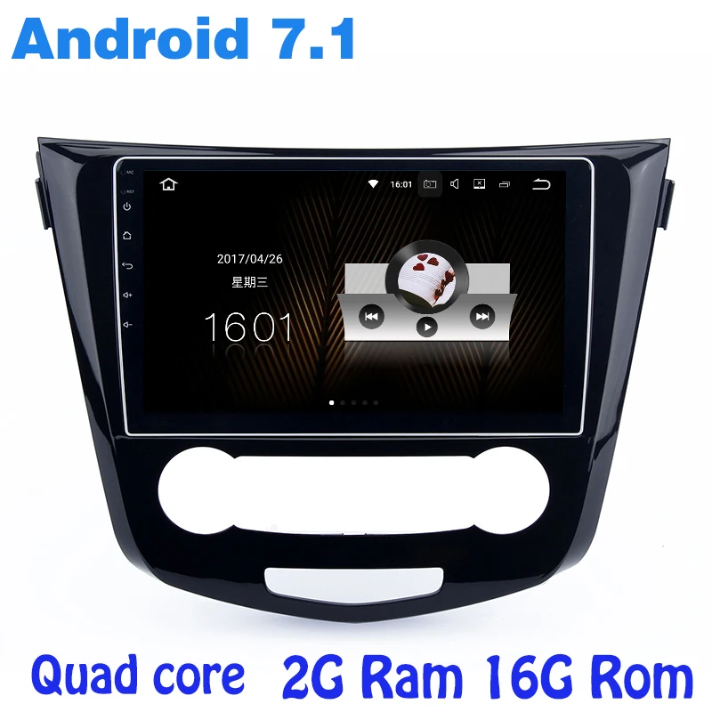 

Quad core Android 7.1 car radio gps for Nissan X-trail Qashqai Rogue 2014-2017 with 2G RAM wifi 4G USB audio stereo mirror link