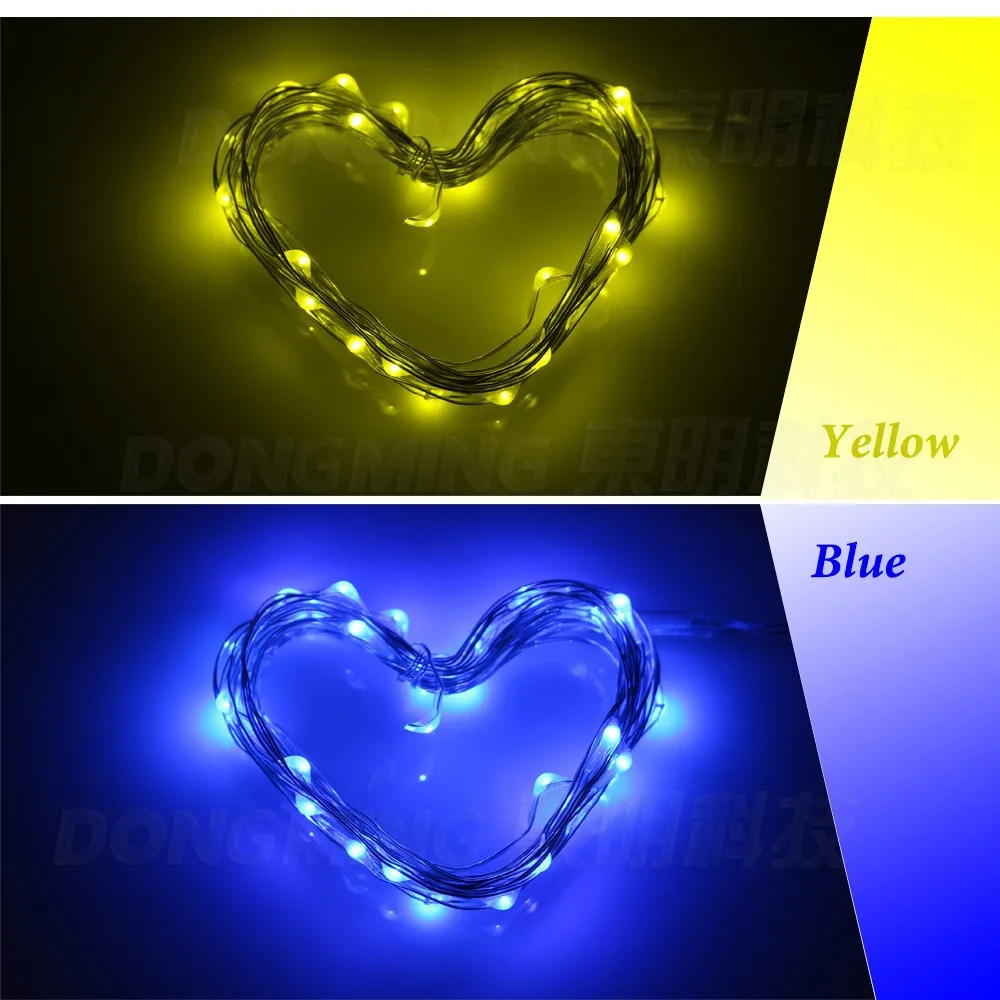 Conduziu a Luz Luzes da Corda 2 200 Leds Natal Luz 3aa Bateria Branco Azul Vermelho Verde Amarelo Rosa Roxo Rgb Conduziu 20 m 10 Pcs * 10 light empire
