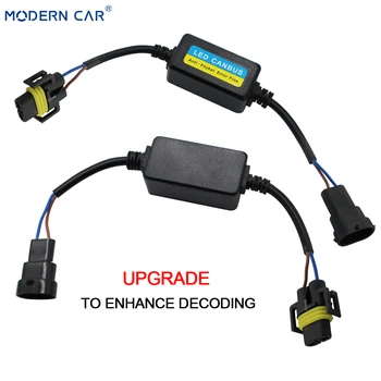 

MODERN CAR 2pcs Decoders LED Headlight Decoder Resistor Canbus Error Free Anti Flicker Harness Adapter For Volkswagen Audi Benz