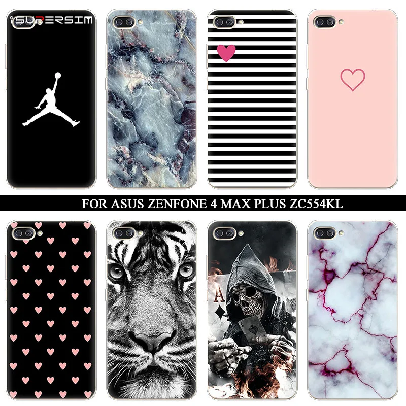 

Case For Asus Zenfone 4 Max ZC554KL Case Silicone Ultra Thin Soft TPU Rubber Transparent Clear unicorn Back Cartoon Print Cover