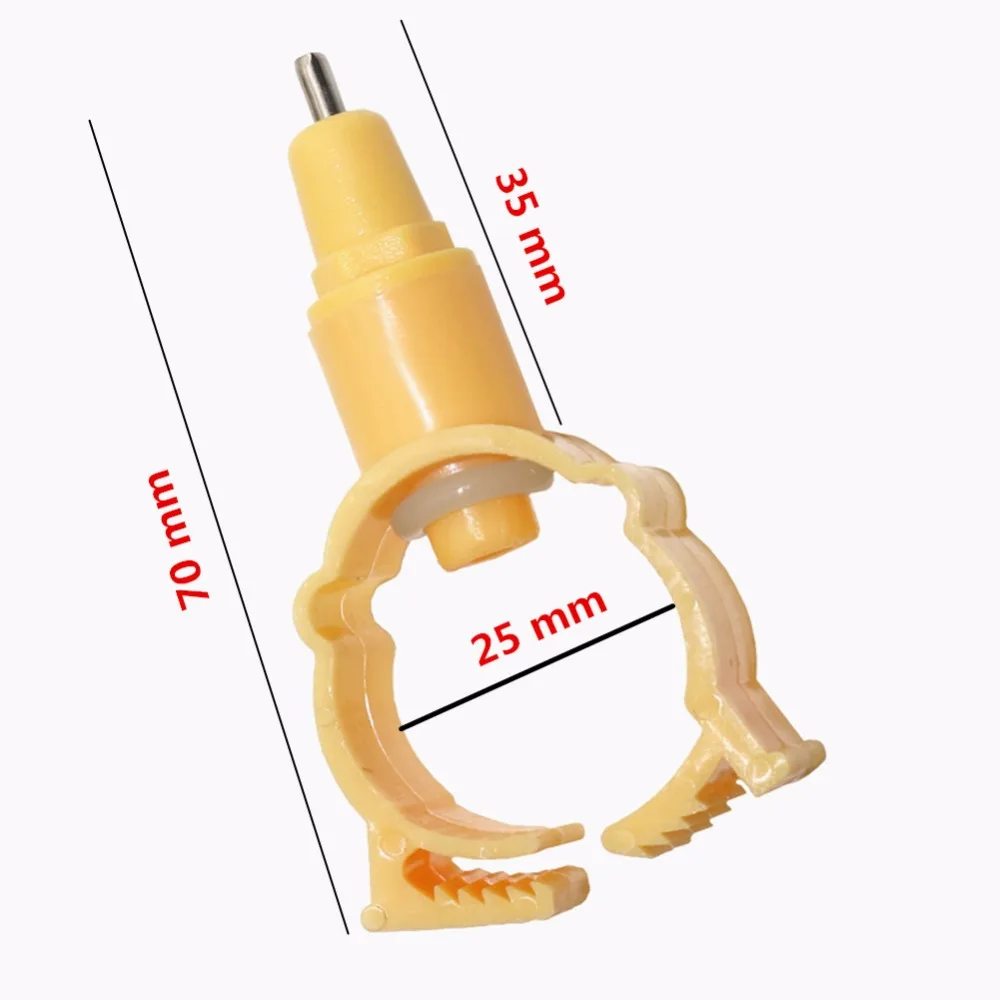 10 шт. 25 мм куриная поилка для перепёлок желтые автоматические питьевой фонтаны применимые к диаметру трубы 25 мм
