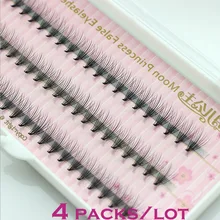 Накладные отдельные пучки ресниц удлинитель для ресниц Черные Мягкие Накладные ресницы посадки Поддельные ресницы