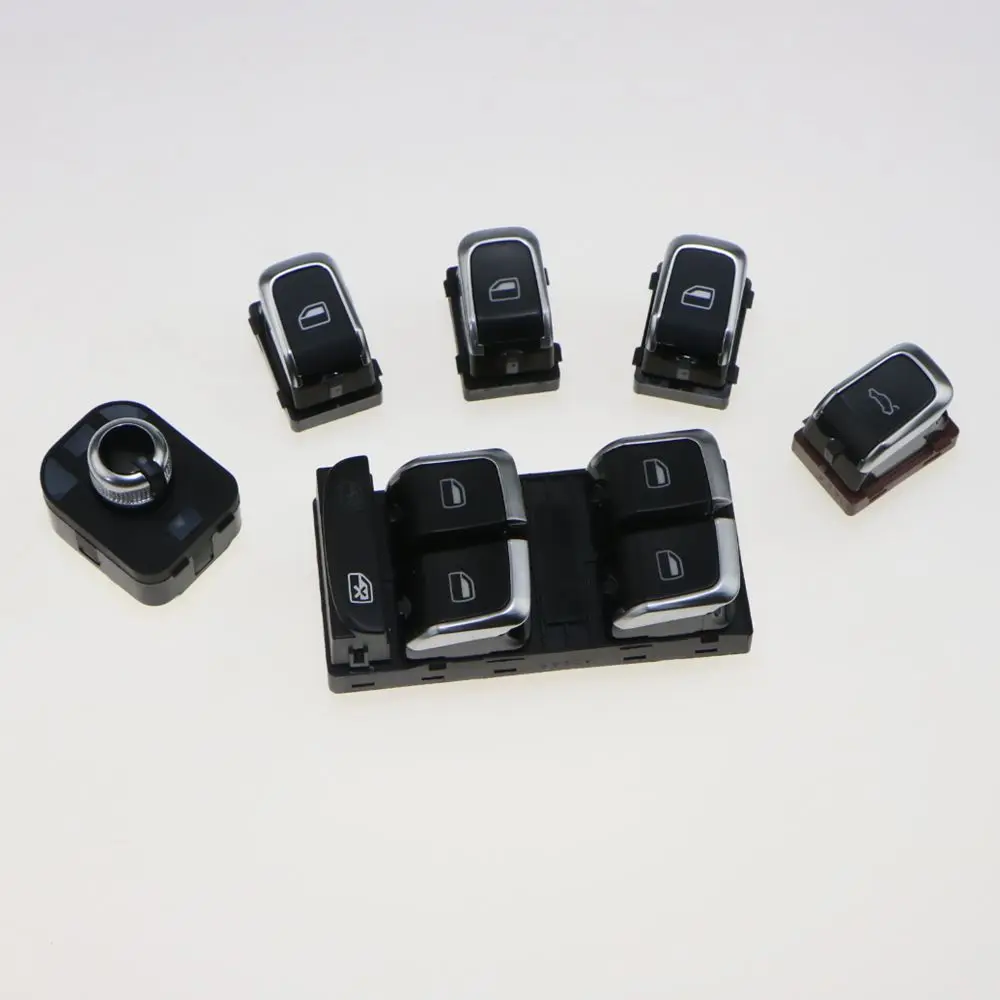 

OEM Chrome Window Lifter Switches Button Driver's Side Master Switch For A4 A5 Q5 8KD 959 831 8KD 959 565 4GD 959 855 8KD959851