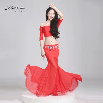 

Woman Belly Dancing clothes new sexy 2019 female belly dance long skirt 2pcs suits
