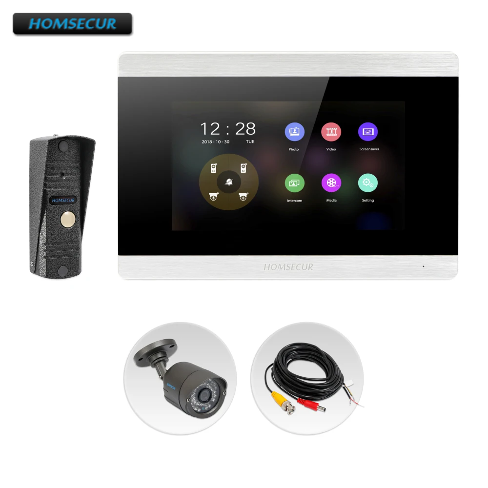 

HOMSECUR 4 Wire AHD Video&Audio Smart Doorbell with 1.3MP CCTV Camera 110 Degree BC011HD-S+BM715HD-S