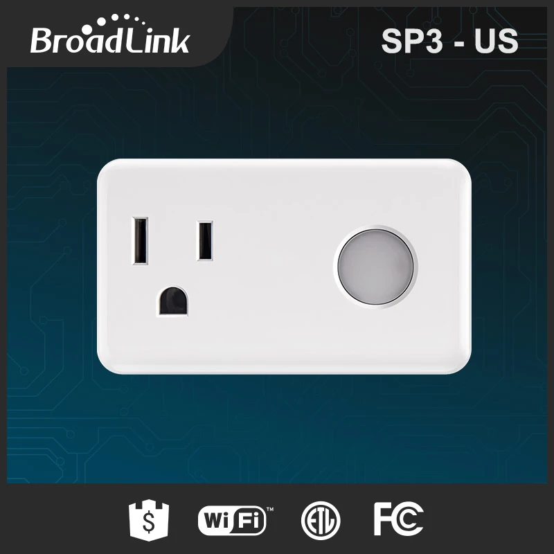 2-Pack US BroadLink умная розетка SP3 SP3S, умный дом автоматизация Wi-Fi вилка, Google домашняя вилка пульт дистанционного управления розетка - Цвет: SP3-US Non metering