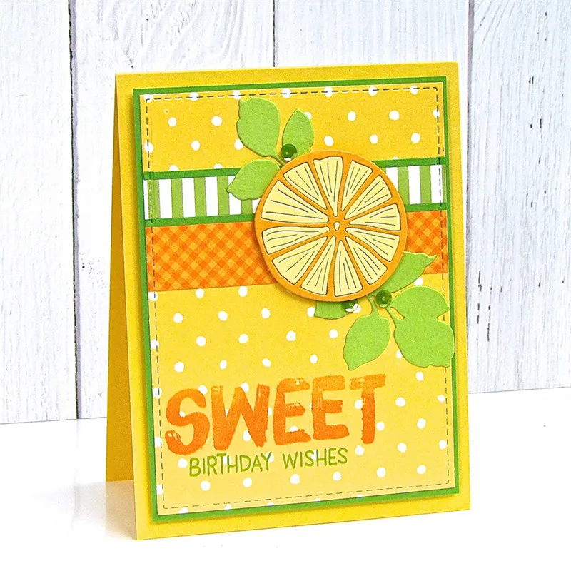 

YaMinSanNiO Cute Fruit Citrus Metal Cutting Dies DIY Decorative Embossing Scrapbooking Craft Card Stencil Template