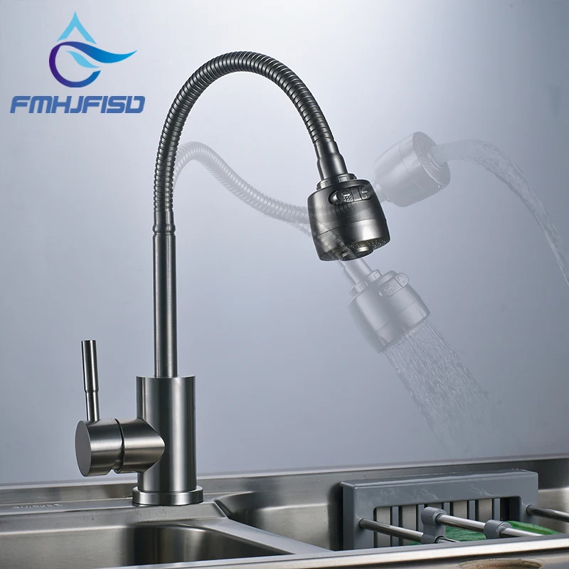 

Stailess Steel Kitchen Faucet Universal 360 Degree Rotation Faucet Mixer Tap Single Handle Crane Torneira