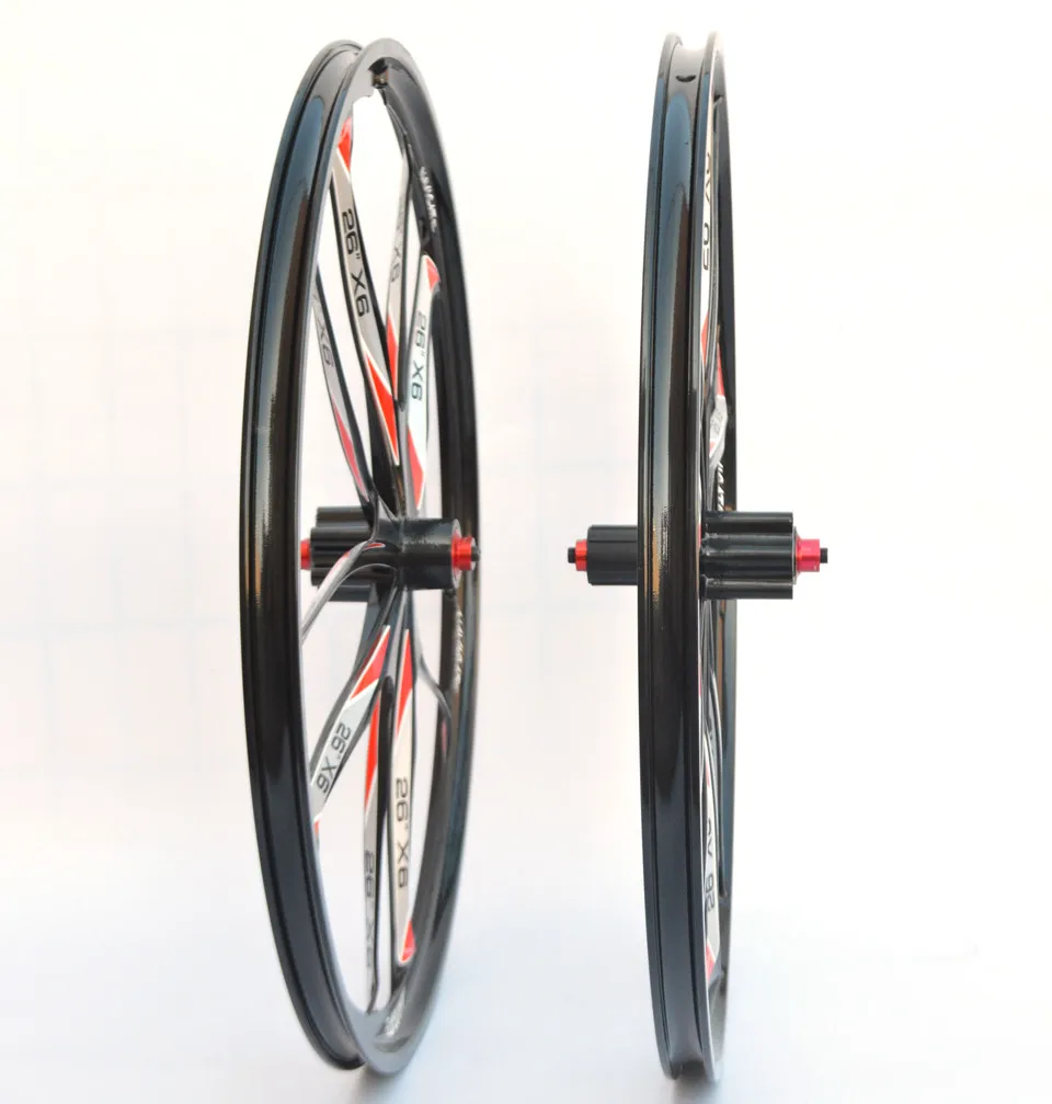 Flash Deal 2016 The New 26-Inch Mountain Bike Magnesium Alloy One Piece Ten Spokes Wheel Compatible 8/9/10 Speed Cassette Sprockets 13