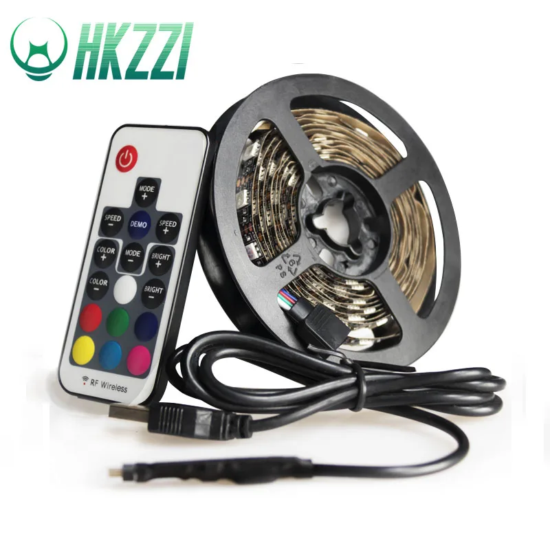 

HKZZI USB RF17-key set with controller LED light strip 5V flexible lantern 50CM 1M 2M 3M decorative tape TV background light
