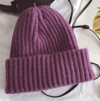 New Arrive Fashion Children Hat For Girls Winter Baby Hat For Boys Hats Warm Knitted Baby Cap For Girls Cap - Color: purple