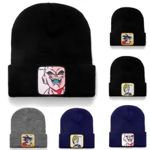 Высококачественная Шапка-бини Dragon Ball Z, 3 модели, повседневные шапочки для мужчин и женщин, теплая вязаная зимняя шапка, уличная однотонная шапка унисекс