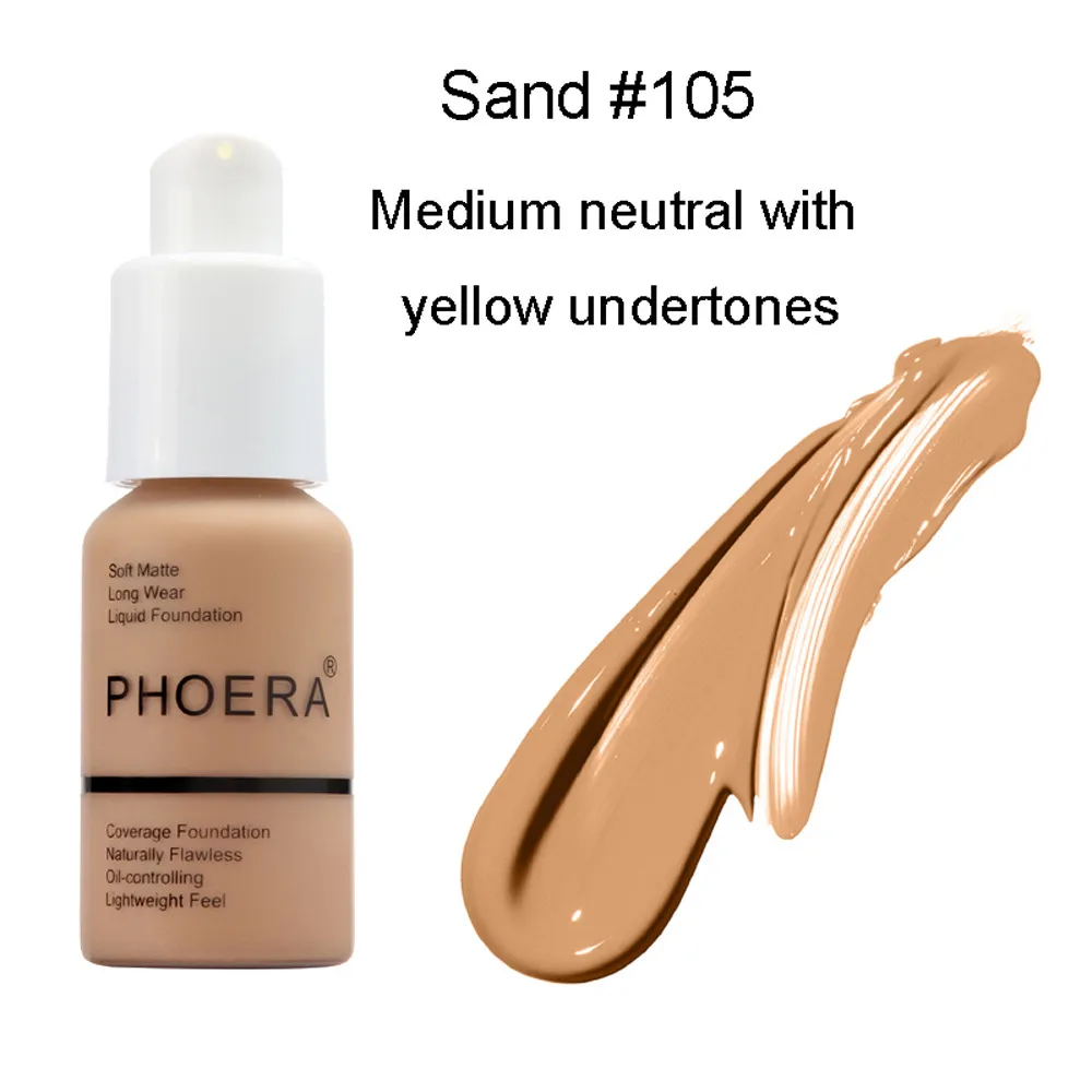 

High quality 30ml Foundation Soft Matte Long Wear Oil Control Concealer Liquid Foundation Cream Fashion Womens Makeup