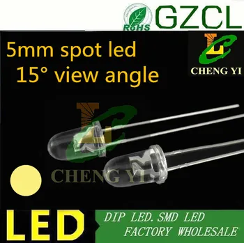

Warm White 5MM Round LED 3000-3200K 3.0-3.5V LED diode bullet dip led(CE&Rosh)