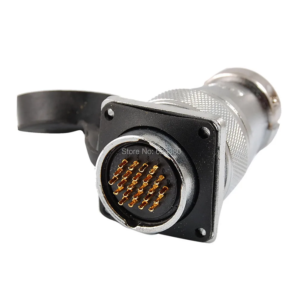 PLS28 24 Waterproof 24 Pin Electric Deck Circular Aviation Connector Adapter Plug 5A 250V ACin