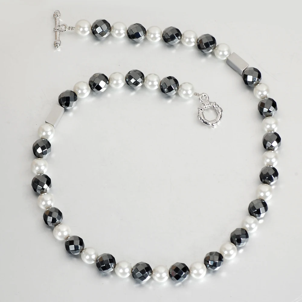 

hot new infrared magnetic hematite bead white african beads jewelry set
