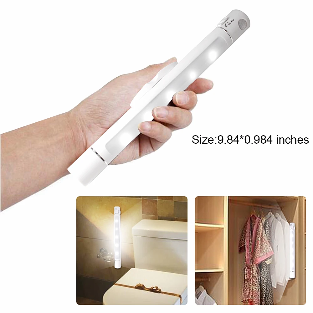 

PIR Sensor Portable LED Night Light Lamp With Motion Sensor LED Night Lamps Rotatable Magnetic Indoor Outdoor Flashlight Camping