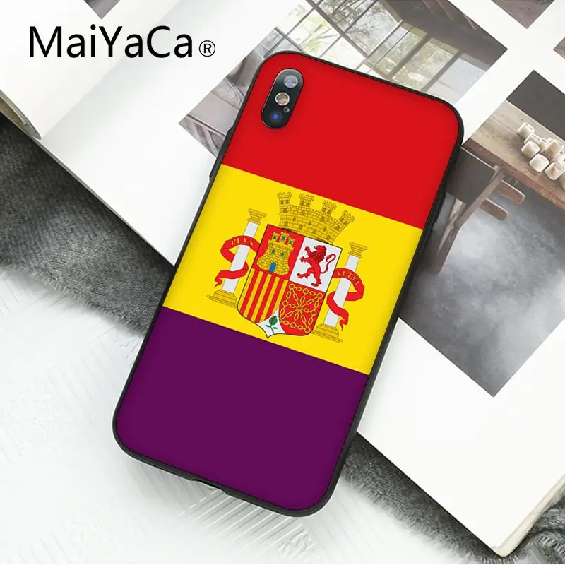 MaiYaCa чехол для телефона с испанским флагом для iphone 11 Pro 11Pro Max 6S 6plus 7 7plus 8 8Plus X Xs MAX 5 5S XR - Цвет: A8