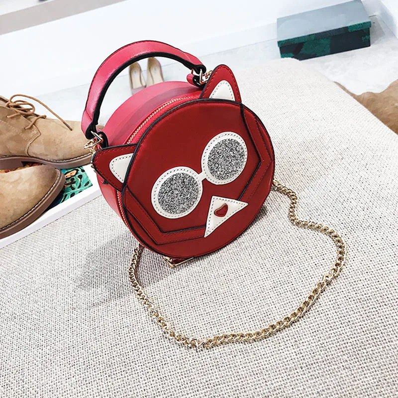 Women Patchwork Handbag Female Leather Roll Circular Bag Famous Crossbody Shoulder Bags Animal Chains Fashion Tote Sac SS7316 (18)