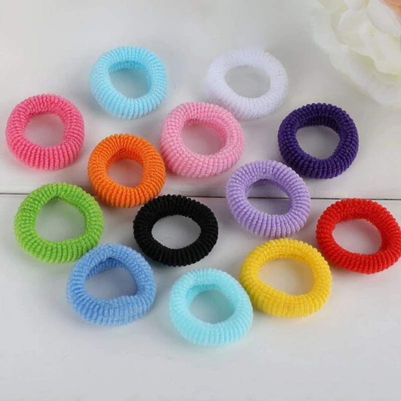 2 Styles 20pcs/lot Good Elastics Girls Hair Accessories scrunchy Children Accessories Baby headband Colorful Elastic Hair Ring