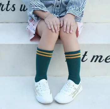 

Warm Winter Girls Socks solid cotton socks Children Curling stripe Socks