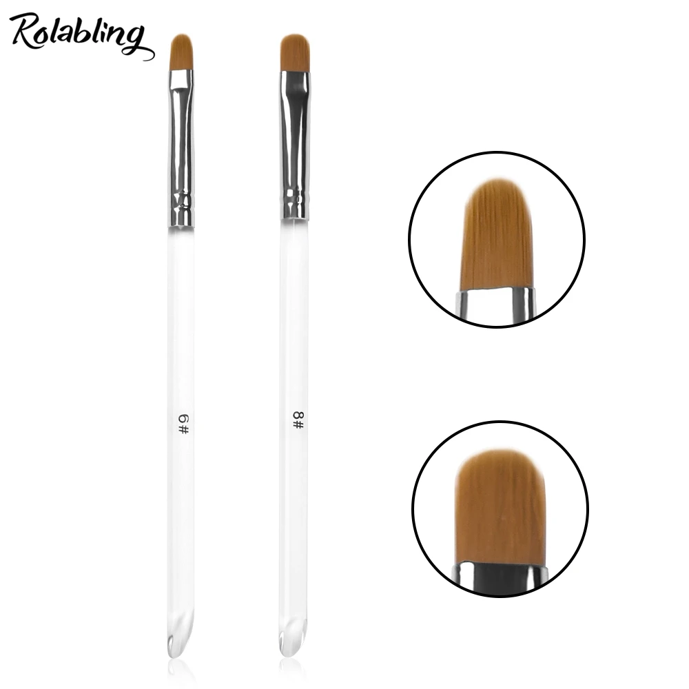 

rolabling Nail Art Brush UV Gel Poly Brush Round Head Professional Nail Painting Drawing Manicure Tool for Acrylic Nail Brush
