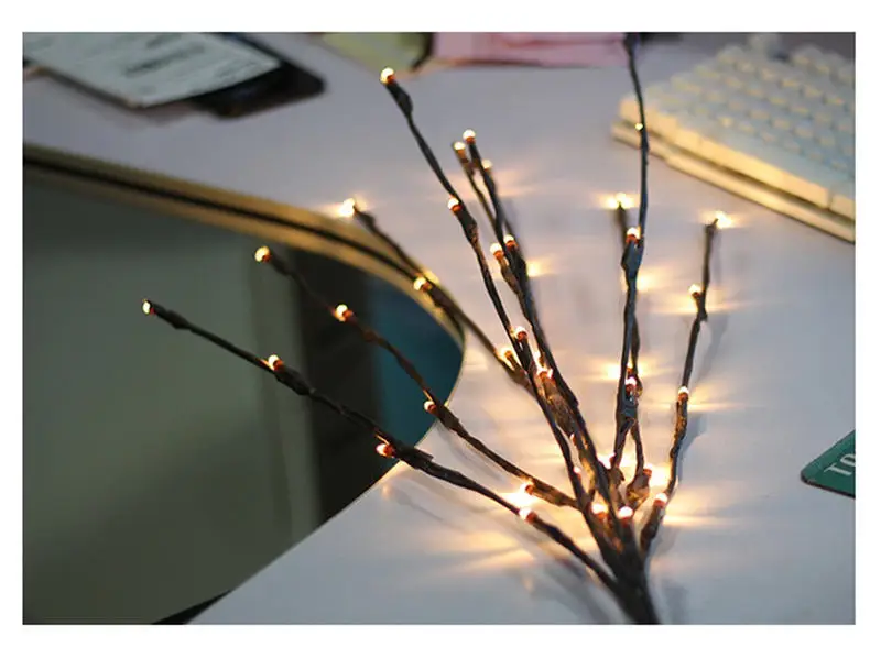 Wrumava 20 40 светодио дный Led дерево свет батарея питание Рождество Фея Свадебные украшения Крытый настольная лампа Luminarias ночник