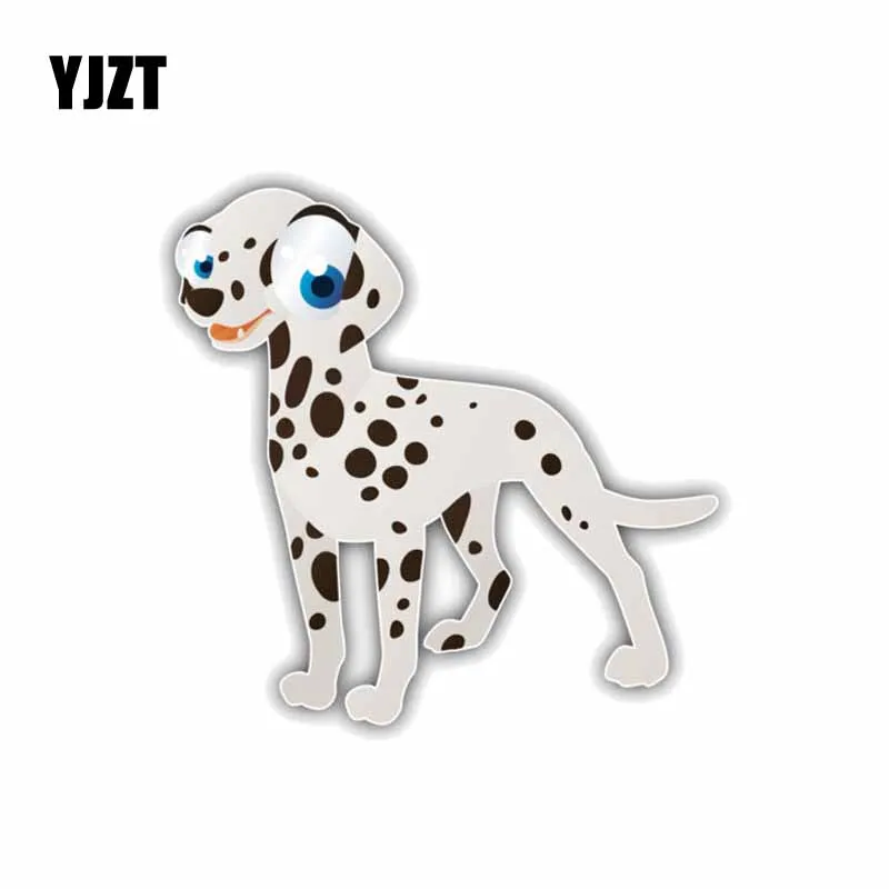 YJZT 13*13CM Dalmatian Dog Funny Cartoon Car Bumper Window Waterproof PVC Sticker Decal C1 4102