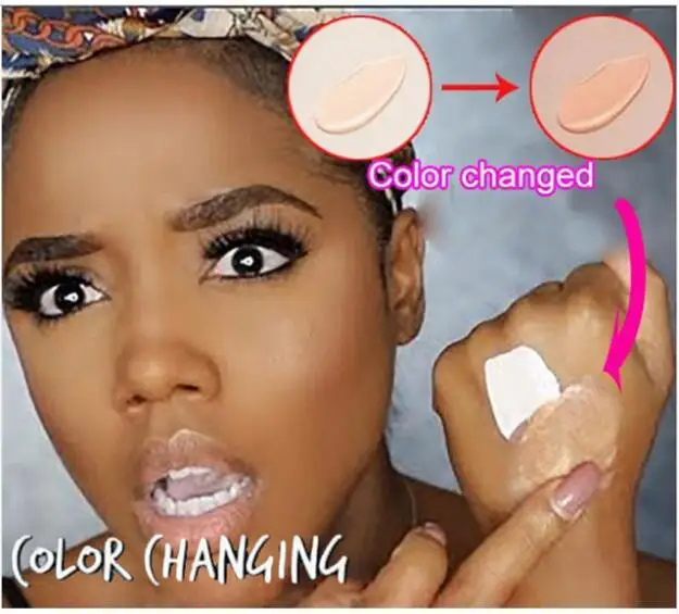 TLM Color Changing Liquid Foundation Makeup Change To Your Skin Tone By Just Blending